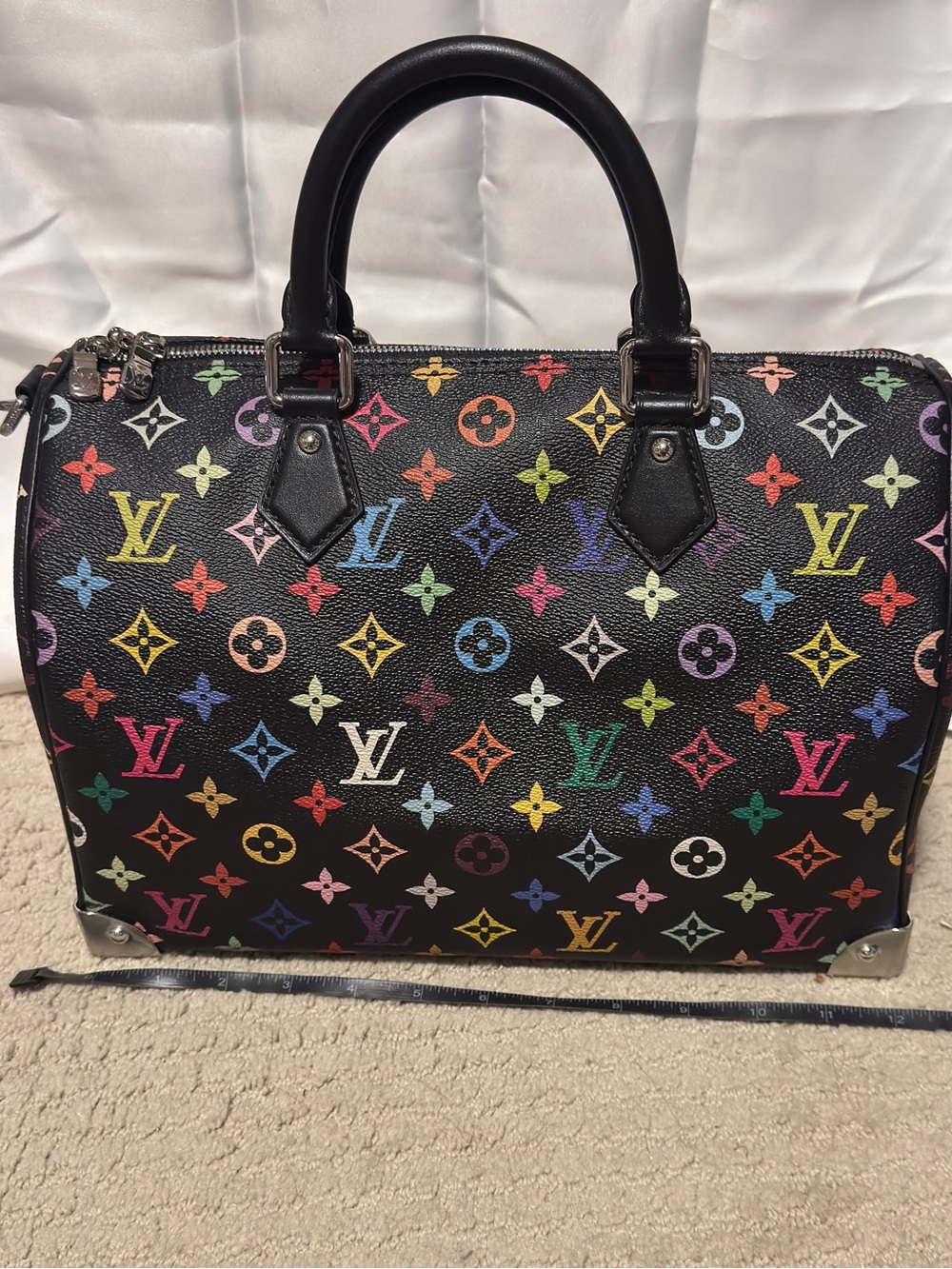Satchel soft 30 trunk style Black Multicolor Monogram